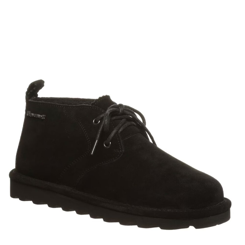 BearPaw Black Suede Ankle Booties